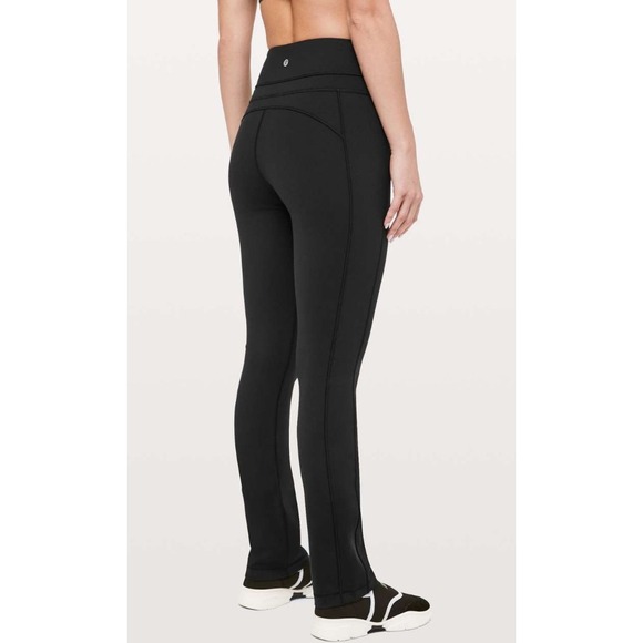 Lululemon Groove Pant Straight 32" Black Size 8 Yoga Workout Travel Gym GUC - Picture 1 of 10